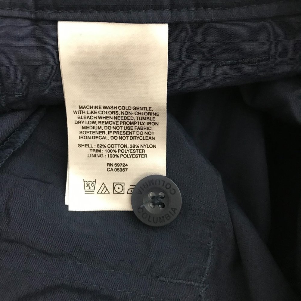 Columbia PFG Men's 32 Shorts Navy Blue Fishing Outdoor Active 100% Polyester B2 - Picture 7 of 8